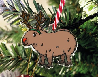 Capybara Christmas Tree Decoration | Capybara Gifts | Tree Hanger | Tree Decks | Capybaras | Animal Tree Decor | Cute Tree Decks