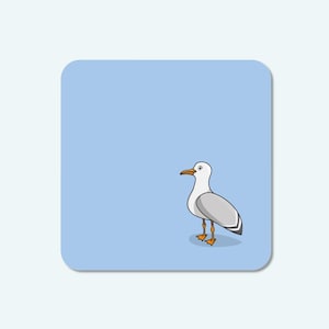 Seagull Coaster | Seagull Gift | Beach Gift | Cute Kitchenware | Cute Dining and Tableware | Seaside Kitchenware | Beach Decor | Costal Bird