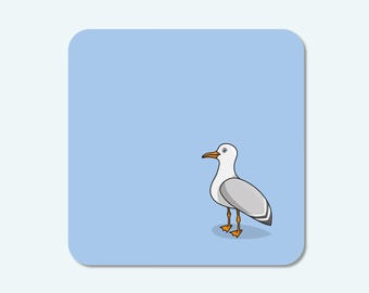 Seagull Coaster | Seagull Gift | Beach Gift | Cute Kitchenware | Cute Dining and Tableware | Seaside Kitchenware | Beach Decor | Costal Bird