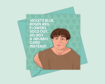 Funny Valentines Card For Boyfriend - Grumio Plebs | For Girlfriend, Her, Him, Husband, Wife, Best Friend, Galentine | Secret Admirer Card