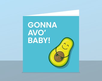 SECONDS - Minor Imperfections | Maternity Leave Card | Gender Reveal Card Boy | Baby Shower Card | New Parents Card | Baby Card | Avocado |