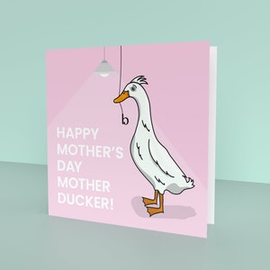 SECONDI - Piccole imperfezioni / Madre Ducker - Mothers Day Card Divertente / Per mamma, zia, passo, madrina, amico, nonna / maleducato