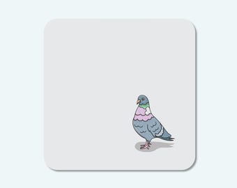 Pigeon Coaster | Wood Pigeon Gifts | Pigeon Gifts | Cute Kitchenware | Cute Dining and Tableware | Pidge Pigey | Pigeon Lovers | Woodies