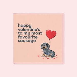 Cartão dos Valentim do Dachshund de <br> Entrega Rápida? Cartão engraçado dos namorados para ela | cão de salsicha cartão comemorativo | Para marido, esposa, namorado, namorada, melhor amigo | salsicha