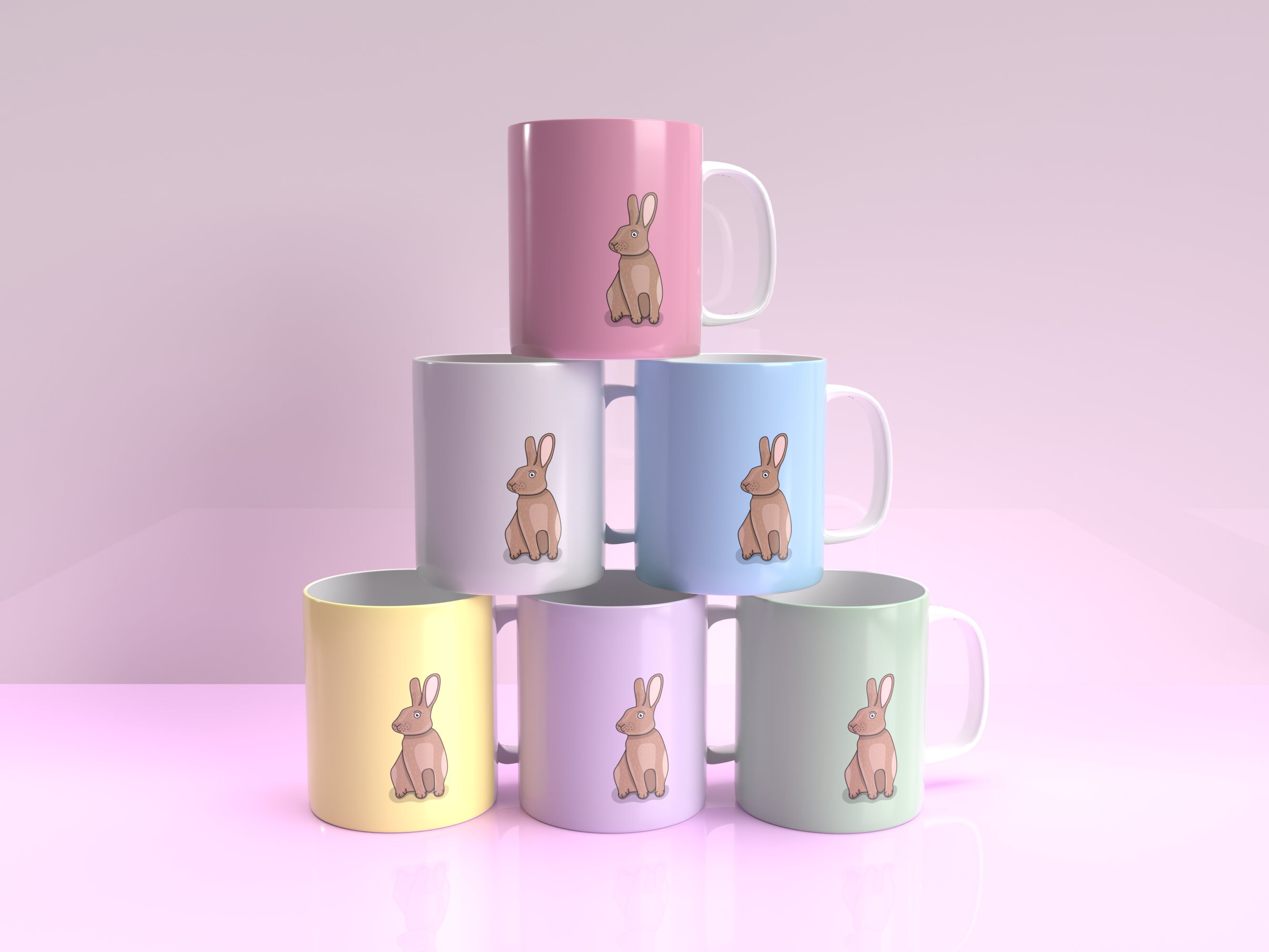 Bunny Rabbit Mugs Personalised For Kids & Children 7oz Etsy