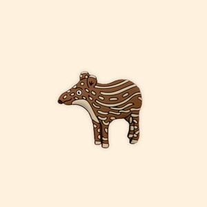 Tapir Shoe Charm | Baby Tapir Shoe Pin | Cute Shoe Pins | Animal Shoe Charms | Tapir Gifts | Animal Gifts | Shoe Clips | Zoo Keeper Gifts
