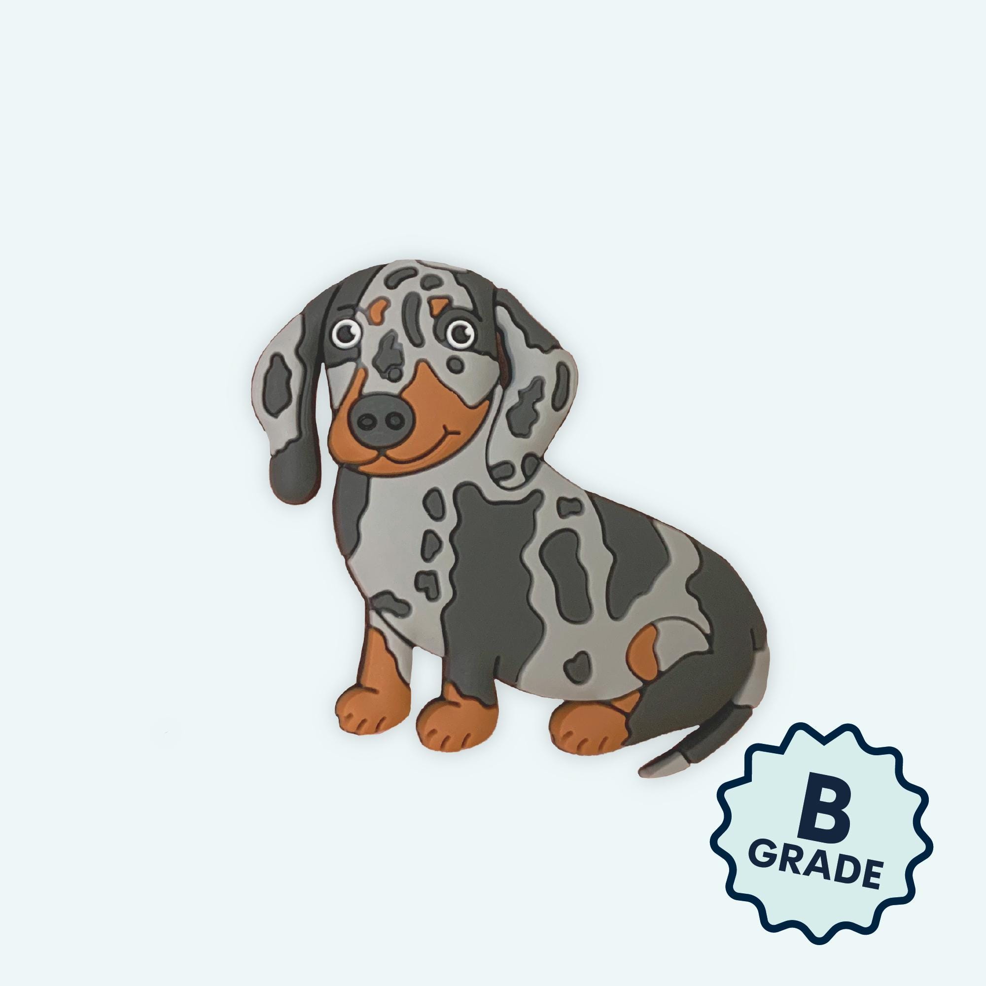 Dachshund Shoe Charm | Silver Dapple Dachshund Shoe Pin | Cute Shoe Pins | Weiner Dogs | Dachshund Gifts | Sausage Dog Gifts | Shoe Clips