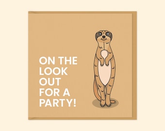 Meerkat Birthday Card - Greetings Card | Meerkat Gifts | Fun Birthday Card | Animal Lovers | Wildlife Lovers | Nature & Outdoors Lovers