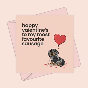 Biglietto di San Valentino bassotto / Biglietto di San Valentino divertente per lei / Biglietto di San Valentino maleducato / Per marito, moglie, fidanzato, fidanzata, migliore amico