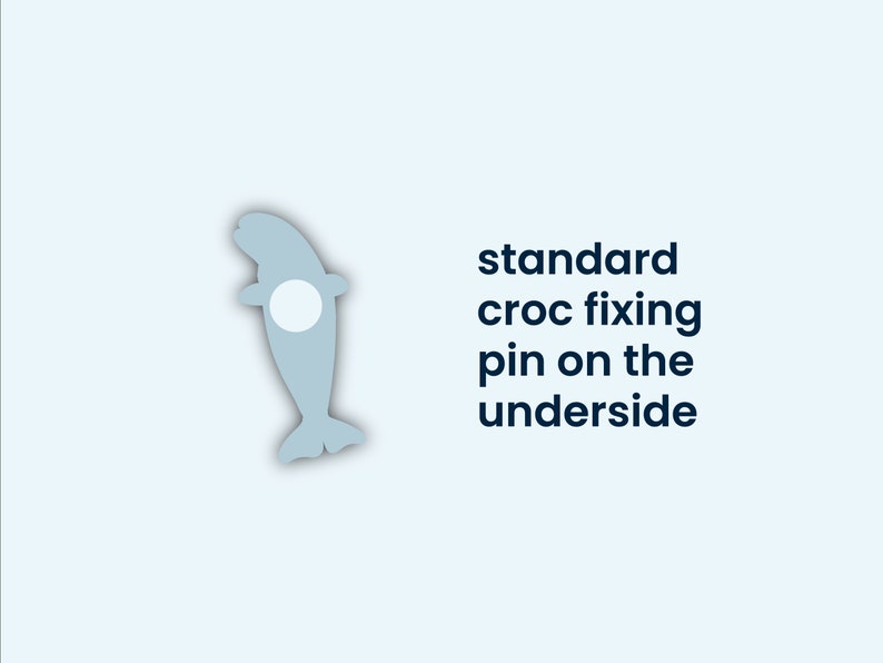 Beluga Whale Croc Pin Beluga Croc Charm Cute Shoe Pins Etsy