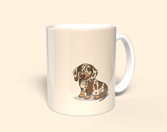 Dachshund Mug |  Chocolate Dapple Dachshund | For Friend, Mum, Sister, Auntie Brother | Dachshund Gifts | Mothers Day Gifts | Sausage Dog