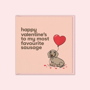 Carte de Saint-Valentin teckel | Carte de Saint-Valentin drôle pour elle | Carte de chien saucisse | Pour mari, femme, petit ami, petite amie, meilleur ami | Weiner
