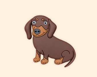 Dachshund Shoe Charm | Brown and Tan Dachshund Shoe Pin | Chocolate and Tan | Shoe Clips | Dachshund Gifts | Sausage Dog Gifts | Shoe Clips