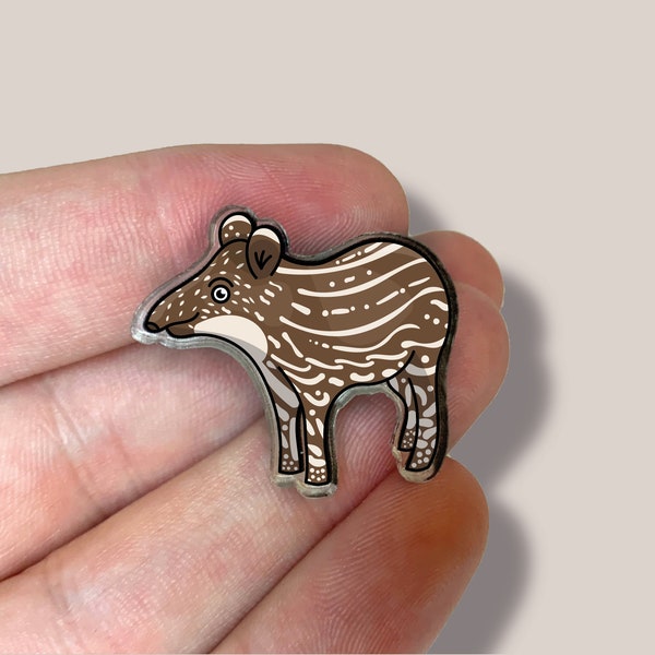 Tapir Pin | Baby Tapir | Fun Push Pins | Cute Pins | Acrylic Pin | Backpack Pin | Jacket Pins | Enamel Pins | Mothers Day Gift | Animal Pins