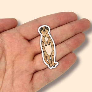 autocollant suricate | Autocollants mignons | Sticker animal mignon | Stickers agenda | Sticker animal animal pour ordinateur portable | Autocollant mignon de journal | Cadeaux pour sac de fête