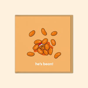 Baked Beans Weihnachtskarte | Weihnachtsmänner waren Karte | Weihnachtskarte | Weihnachtsmann Karte | Bohnenliebhaber | Lustige Karte | Für Freund | Für Mann