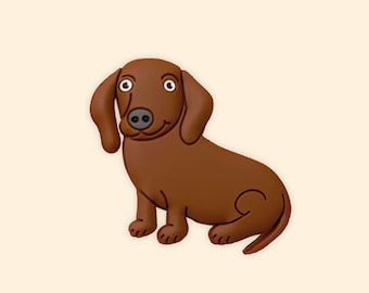 Dachshund Shoe Charm | Red Dachshund Shoe Pin | Brown Daxie Shoe Pins | Weiner Dog | Dachshund Gifts | Sausage Dog Gifts | Shoe Clips