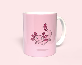 Kubek Axolotl | Różowy Axolotl | Dla przyjaciela, mamy, siostry, cioci, brata | Prezenty Axolotl | Axolotls | Prezenty Smok | Kubki Miłośników Zwierząt