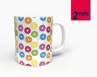 SECONDS Cereal Mug | Breakfast Mugs | Kids Mugs | Froot Loops Mug | Colourful Coffee Mug | Espresso Mugs | Coffee Machine Mugs | Birthday