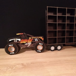 Monster Truck Shelf, Organizer for Monster Truck scale models, Monster Truck Display