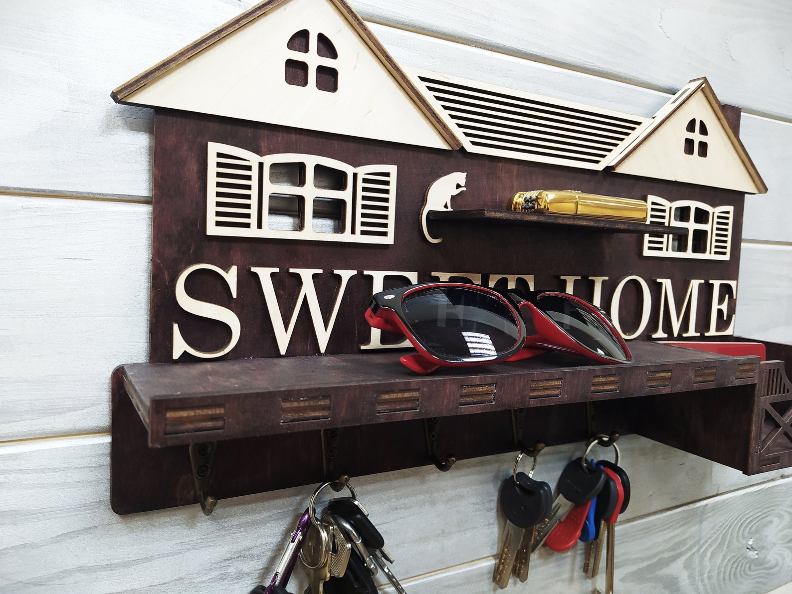 Entryway Organizer Key Holder Wall Key Holder Key Hook | Etsy