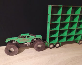 Estante para Monster Truck, Estante para Hot Wheels, Exhibidor a escala 1:64, Organizador para maquetas de autos