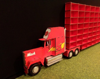 Mack organizer, truck shelf for toy cartoon Cars , diecast models display, Cars fans Christmas gift, Mattel Cars storage