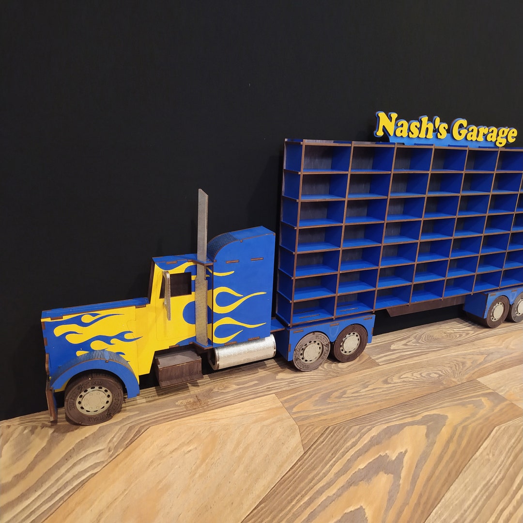 Toy Car Organizer Truck Shelf for Car Scale Models Wood Wall Etsy