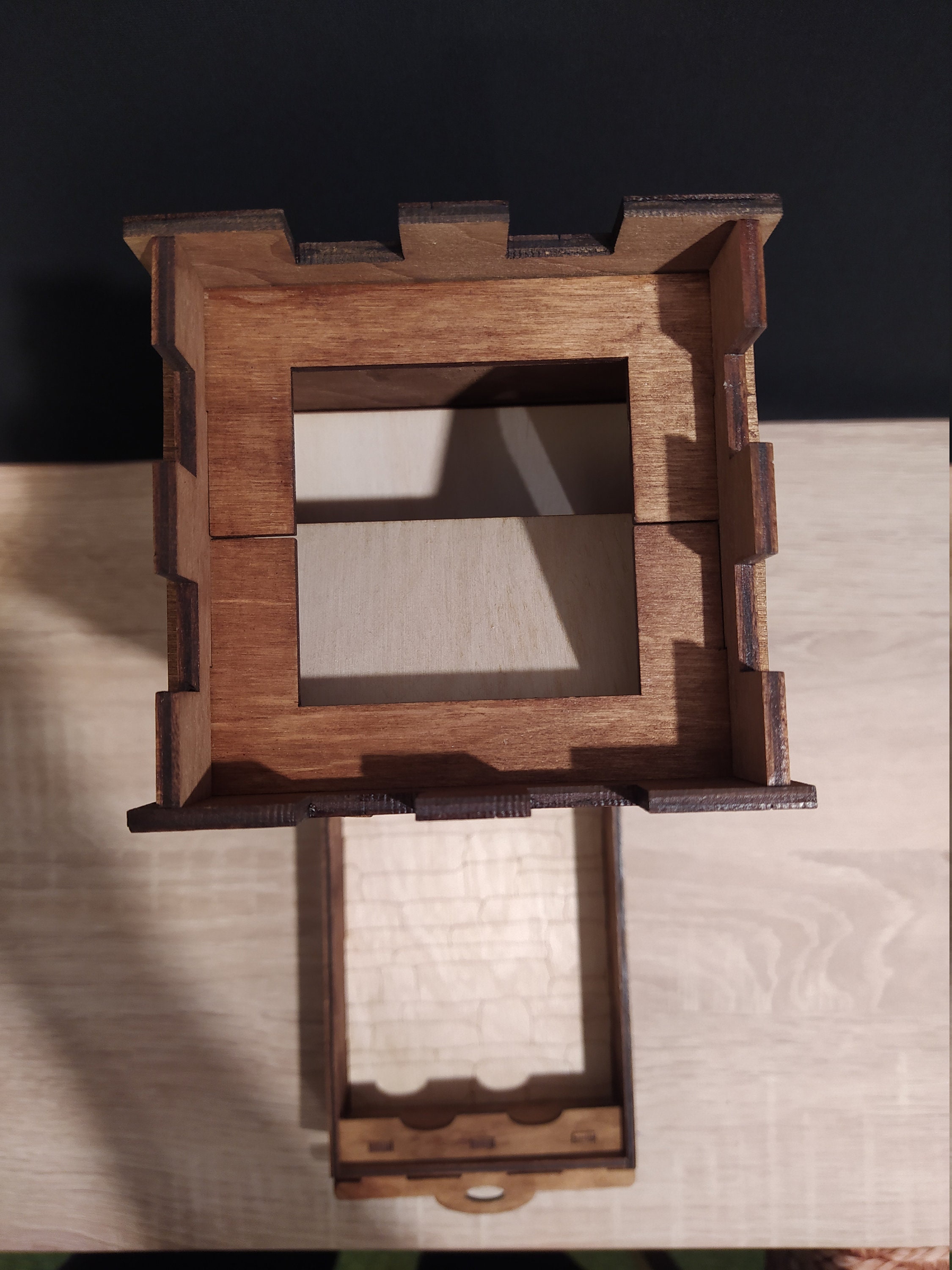 Dice Tower DND Dice Thrower Wood Dice Tray Etsy