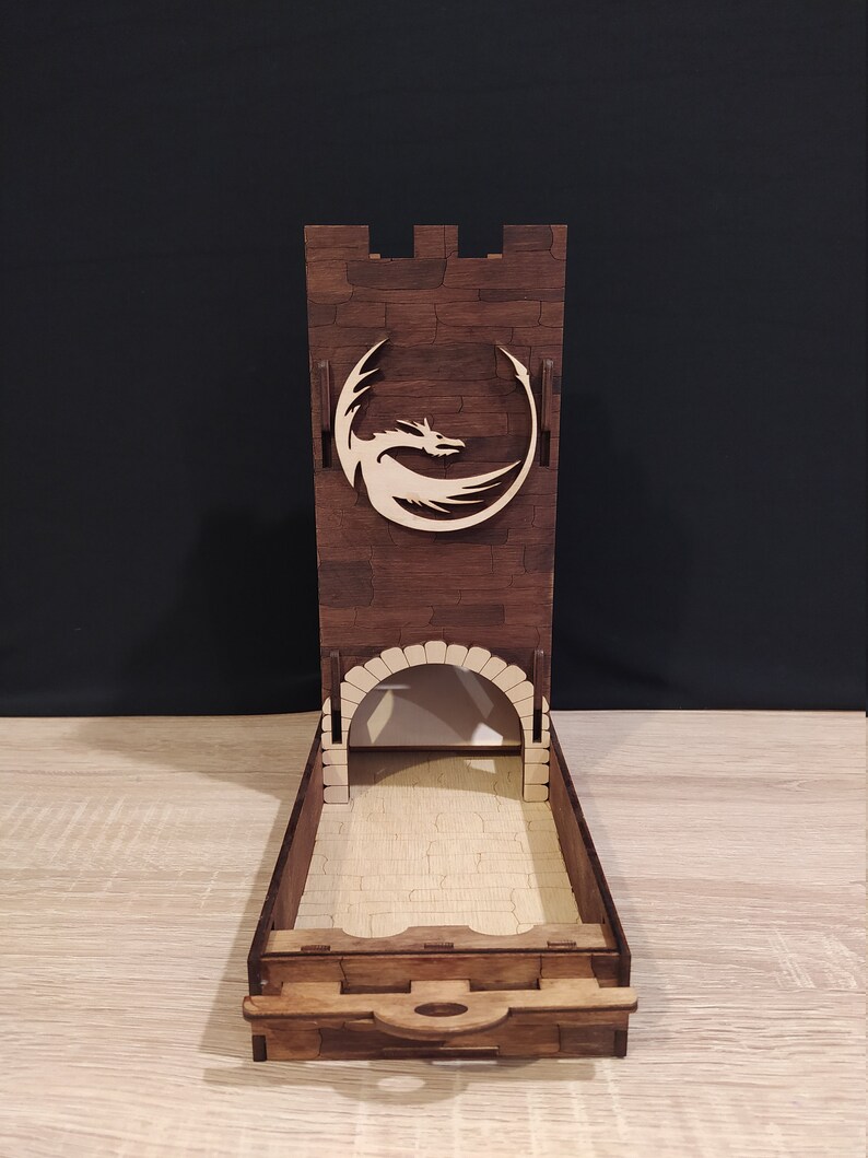 Dice tower Dungeons&Dragons Dice tray Dice roller DnD Etsy
