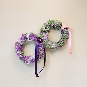 Blumenkranz  aus Trockenblumen / Türkranz / Wandkranz / Trockenblumenkranz