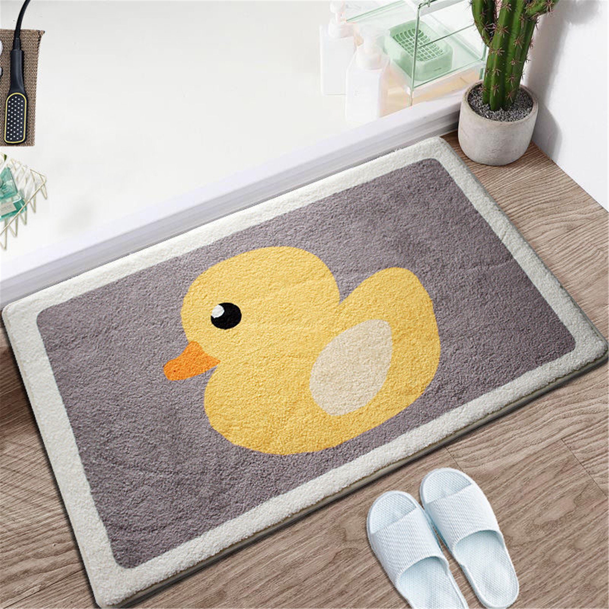 Bathroom Absorbent Carpet Anime Carpet Pure Color Bathroom | Etsy