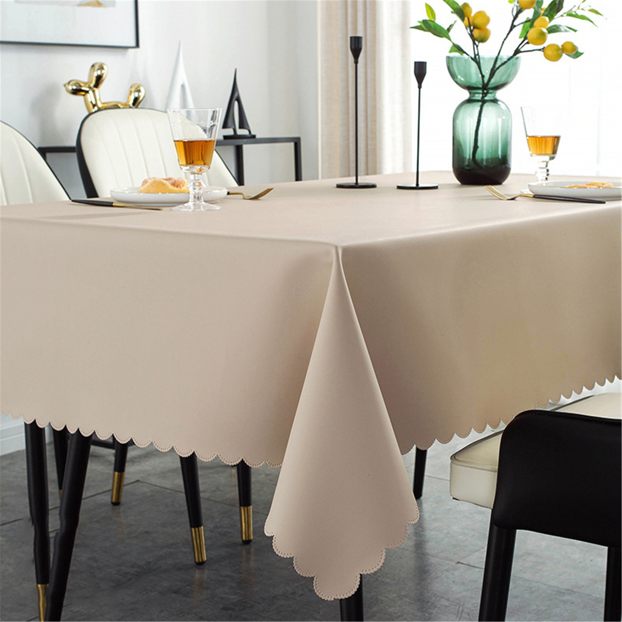 PVC Tablecloths Rectangular Table Waterproof Oilcloth Table Etsy