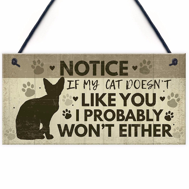Lovely Cat Plaques Wooden Animal Printed Hanging Sign For Window Door Wall Decor Home Garden Yard Wood Plaques Decoration