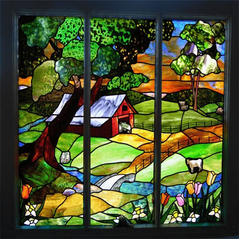Window Film Stained Glass Films Static Cling Stickers for Etsy