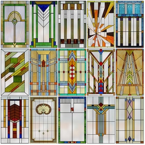 Customized Window Film Frosted Stained Glass  Static Cling Privacy Films Arts and Crafts Window Office Home Decor
