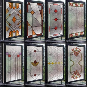 Frosted 3D Matte Stained Glass Window Film – Static Cling Privacy Door Sticker, Customizable for Kitchen, Office, and Home Decor