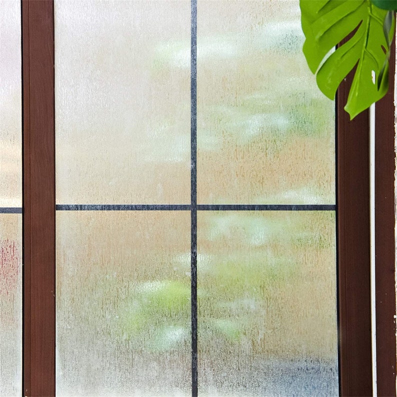 Custom size Rain Effect Decorative Window Film Stained Glass Vinyl Self Adhesive Film For Home Static Cling Privacy Protective Glass Sticker image 3