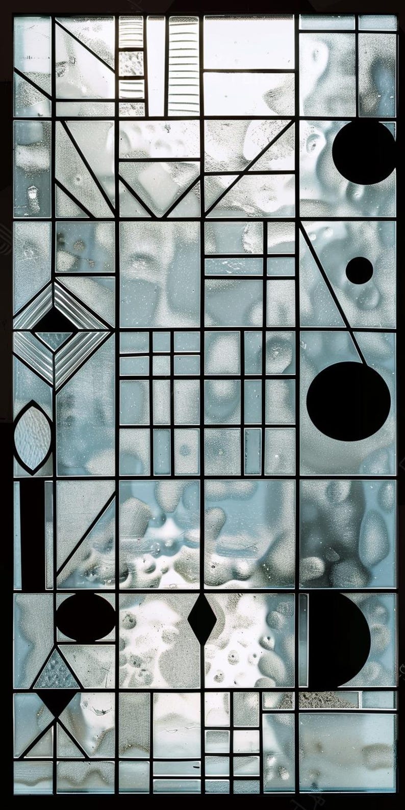 Custom Geometric Textured Glass Window Film – Modern Water Ripple ...