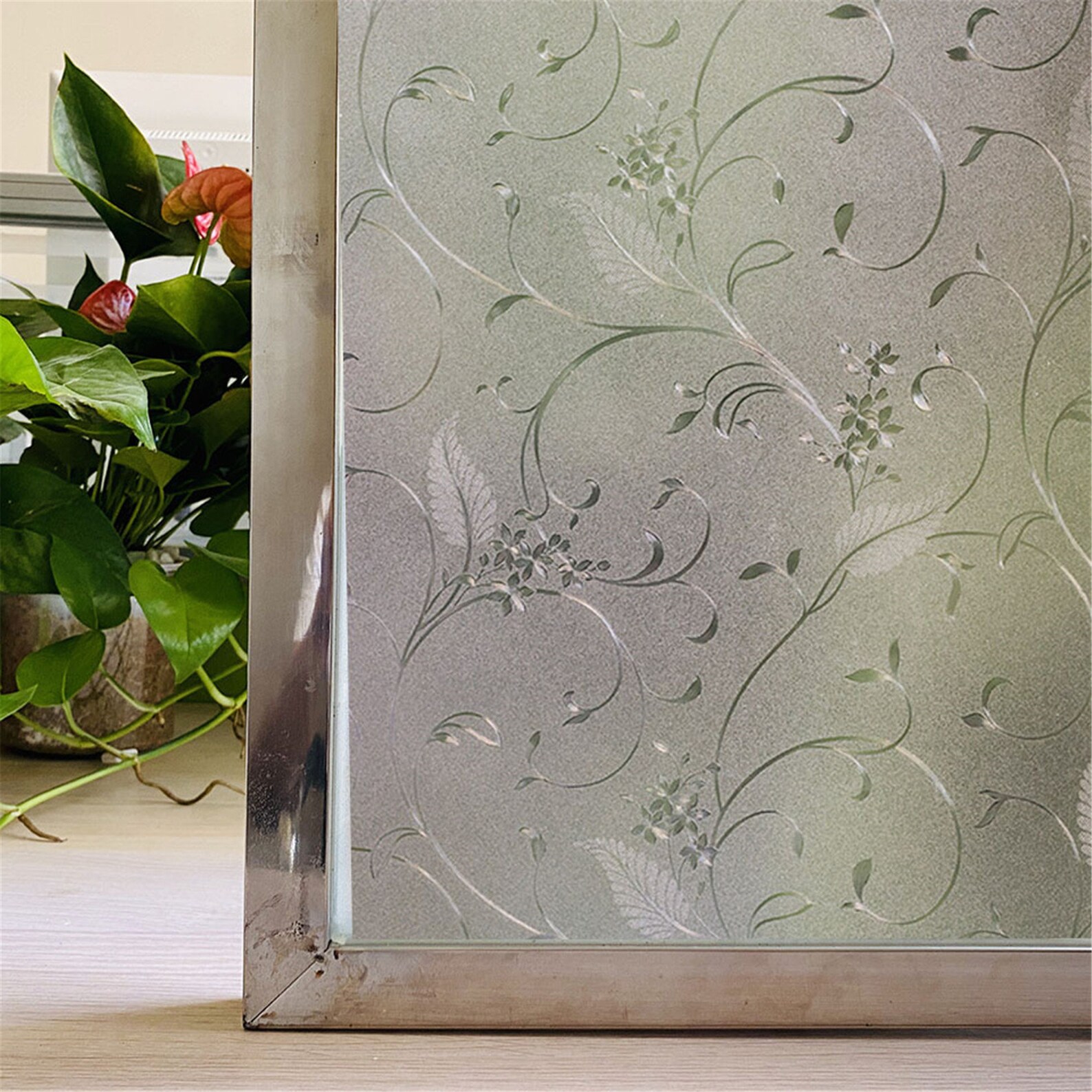 Matte Vinyl Window Film Stained Glass Decorative Uv Window Etsy