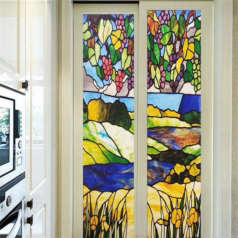 Customized Stained Glass Film Window Filmsstatic Cling Etsy