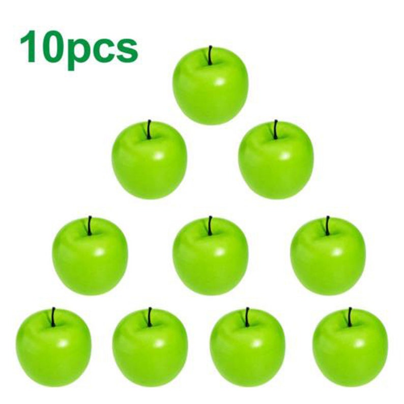 10pcs/set Large Artificial Fake Red Green Apple Fruits Kitchen Etsy