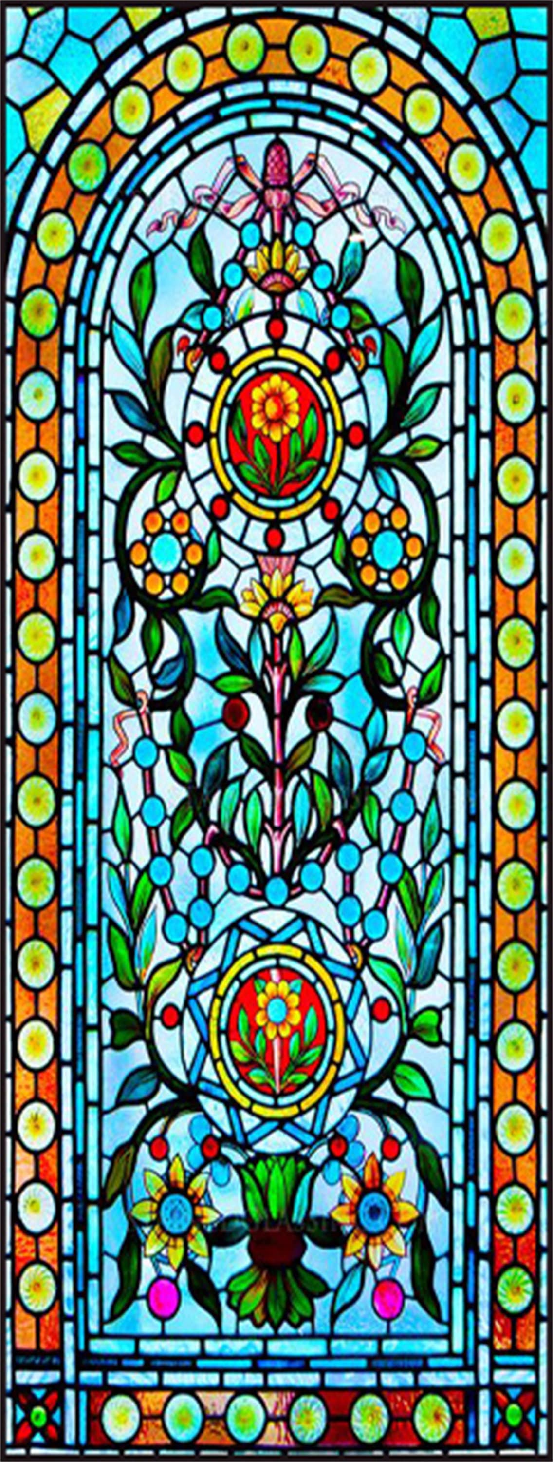 Custom Size Stained Glass Window Film Frosted Privacy Window Etsy UK