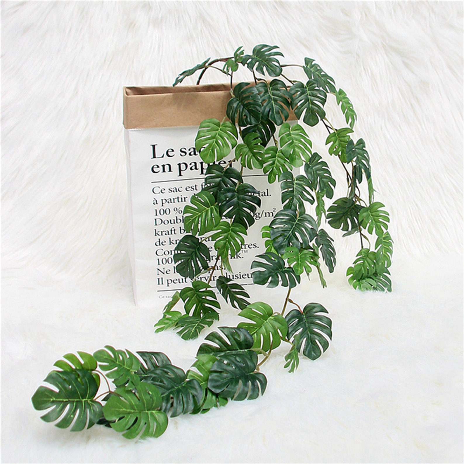 Small Fake Silk Tropical Palm Leaves Vine Artificial Jungle Etsy