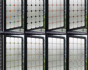 Custom Size Frosted Stained Glass Window Film – No Glue, Static Cling Privacy Sticker for Kitchen, Bathroom, and Door Decor