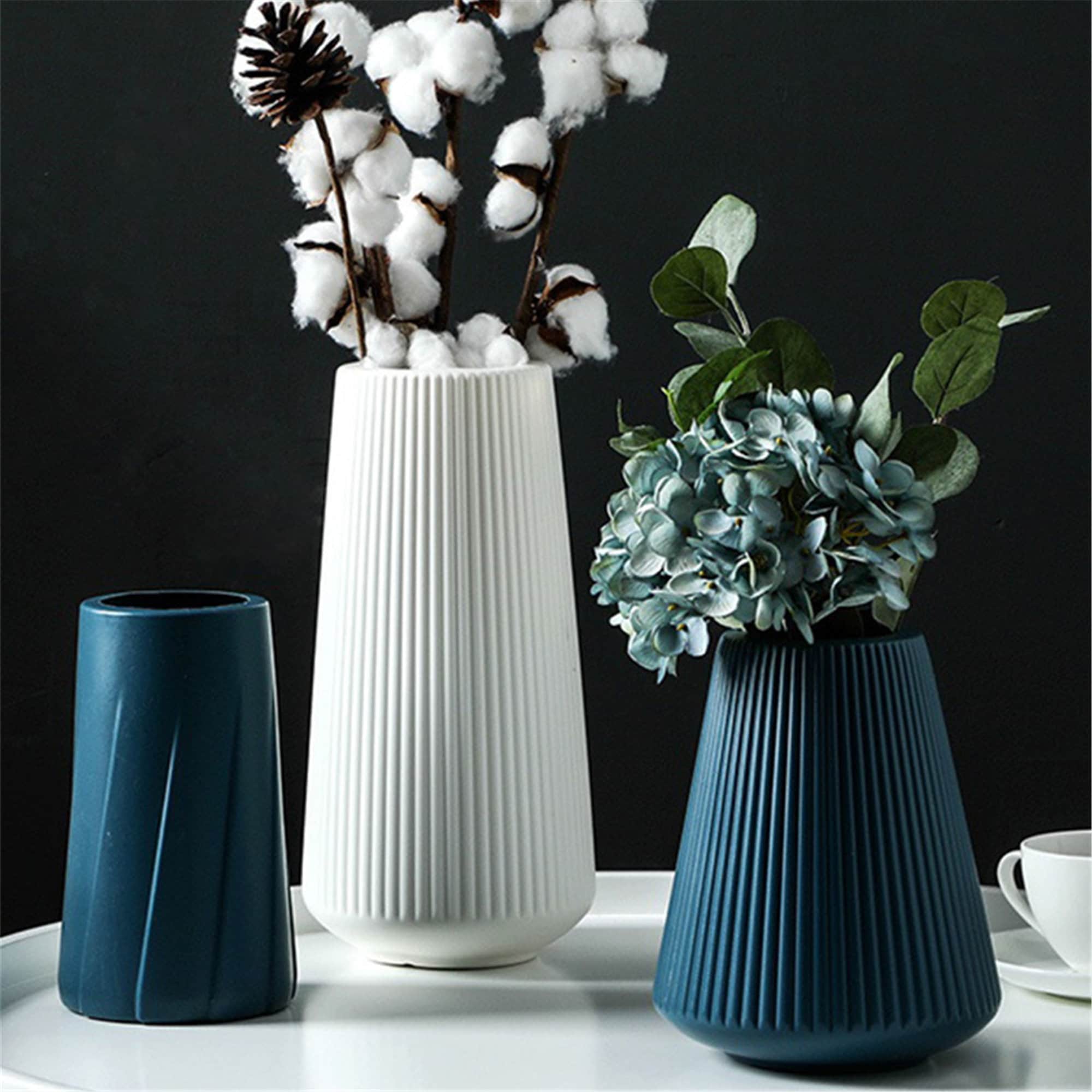 Flower Vase Decoration Home Plastic Vase White Imitation Etsy