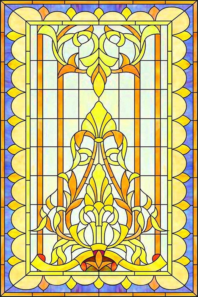 Customized Stained Glass Film Window Filmsstatic Cling Etsy