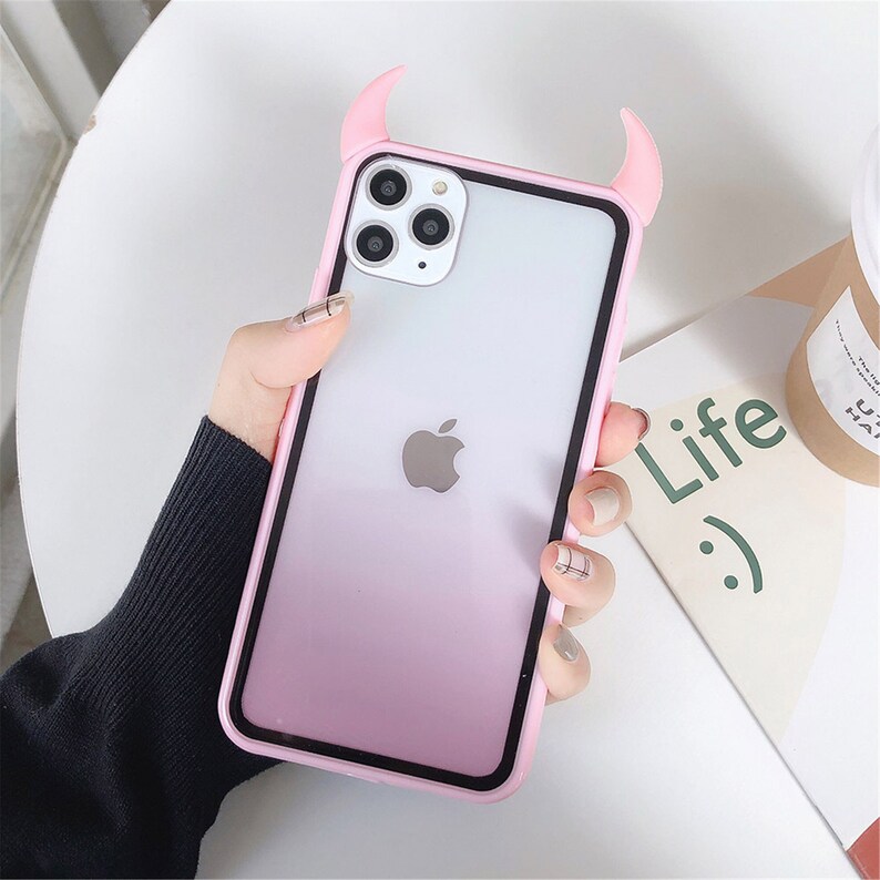 Gradient Rainbow Devil Horn Phone Case for Iphone 11 Pro Max Etsy