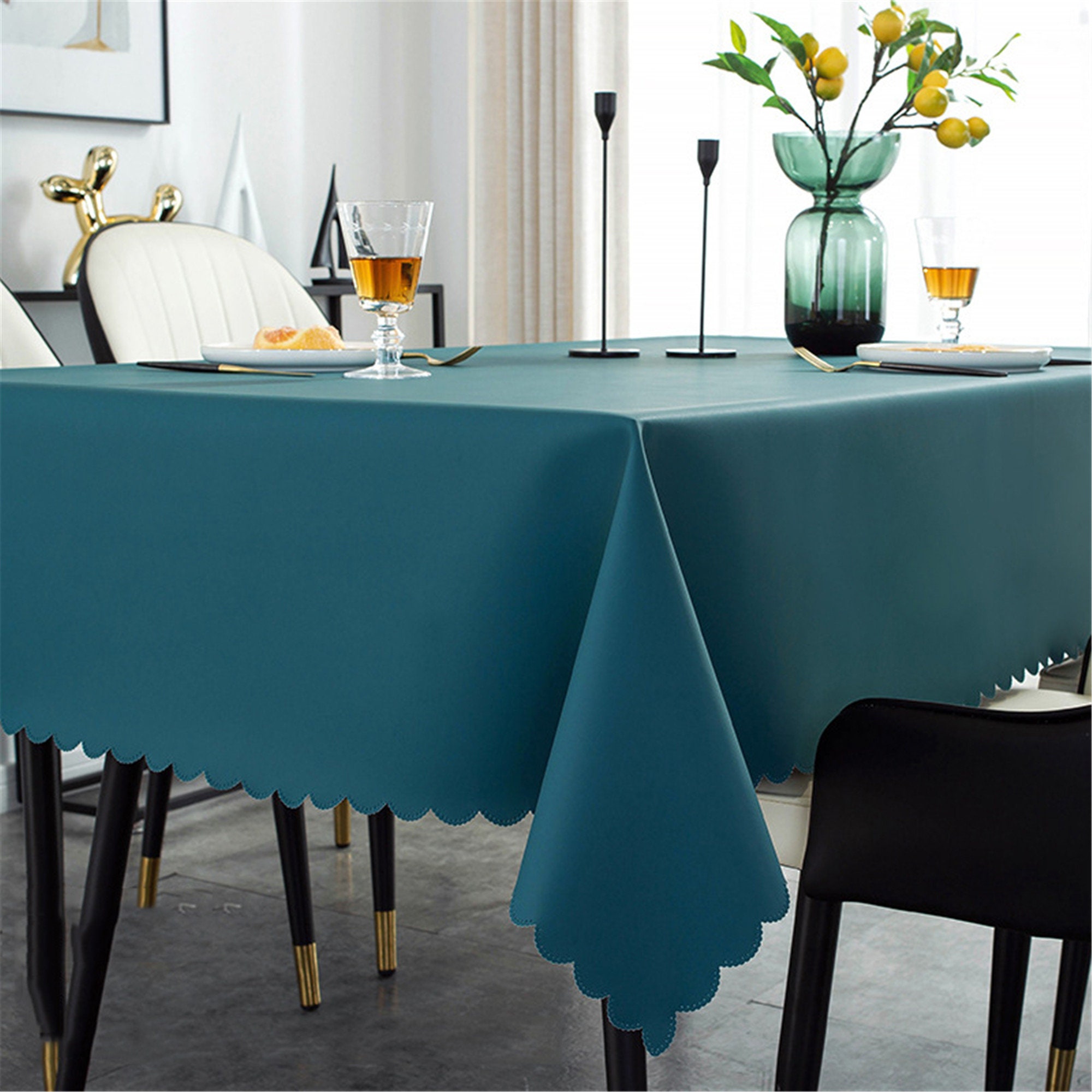 PVC Tablecloths Rectangular Table Waterproof Oilcloth Table Etsy