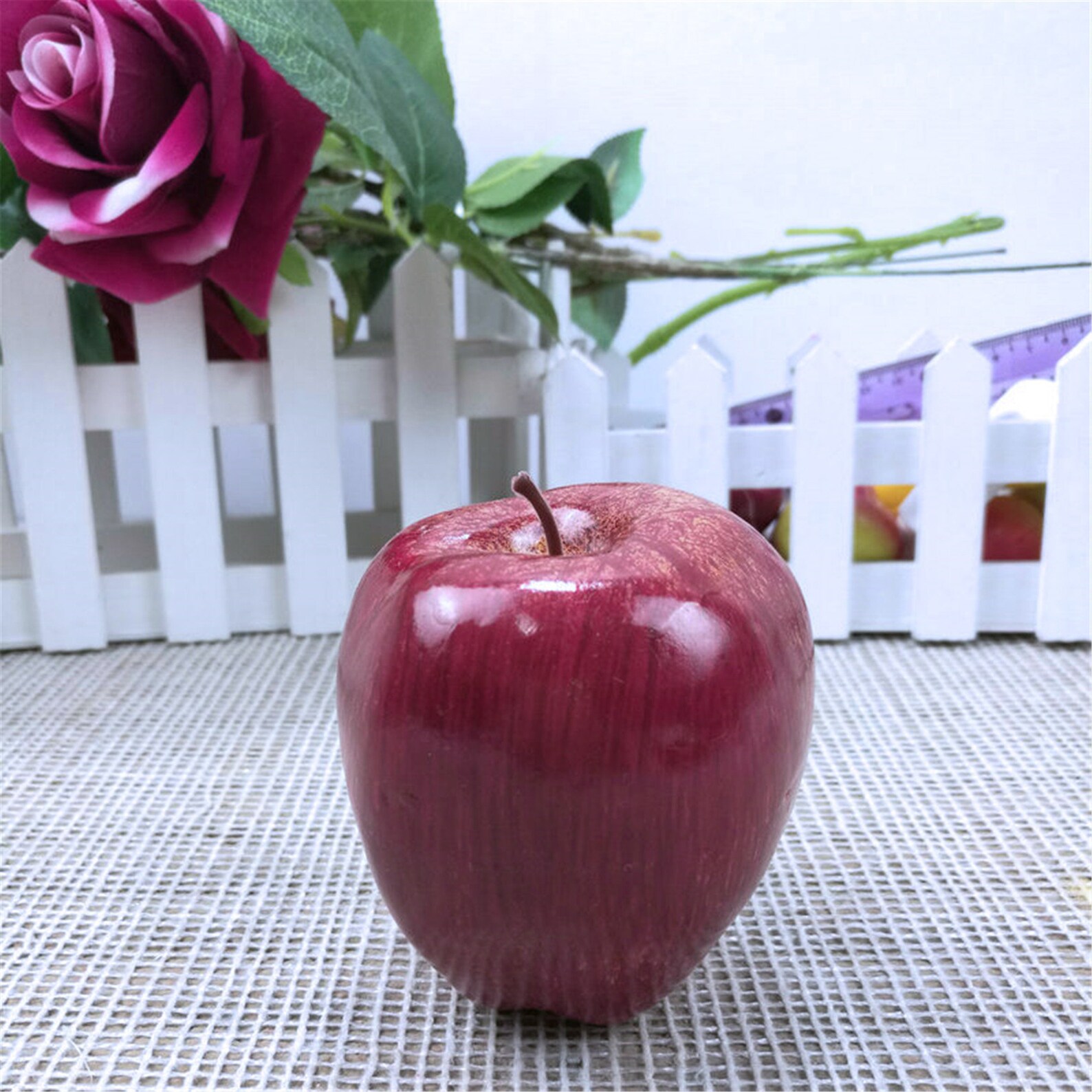 6PCS Artificial Apples Plastic Red Delicious Fruit Display for Etsy